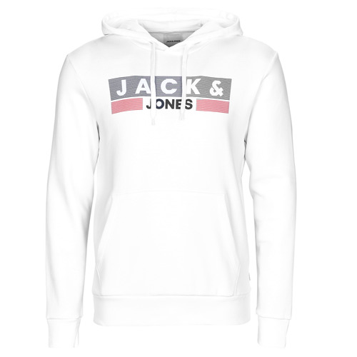 Textiel Heren Sweaters / Sweatshirts Jack & Jones JJECORP LOGO SWEAT HOOD Wit