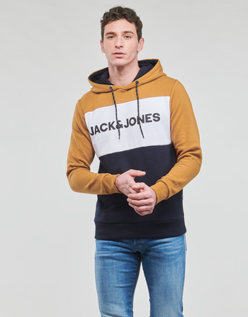 Textiel Heren Sweaters / Sweatshirts Jack & Jones JJELOGO BLOCKING SWEAT HOOD Multicolour
