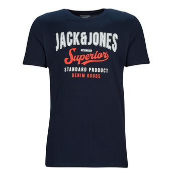 Textiel Heren T-shirts korte mouwen Jack & Jones JJELOGO TEE SS O-NECK Marine