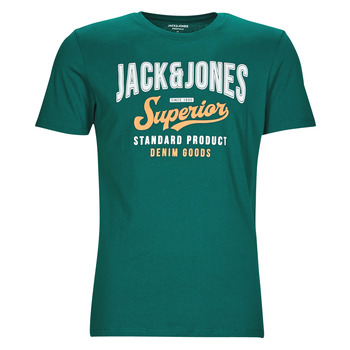Textiel Heren T-shirts korte mouwen Jack & Jones JJELOGO TEE SS O-NECK Groen