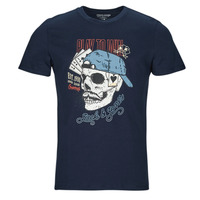Textiel Heren T-shirts korte mouwen Jack & Jones JORROXBURY TEE SS CREW NECK Marine
