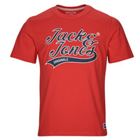 Textiel Heren T-shirts korte mouwen Jack & Jones JORTREVOR UPSCALE SS TEE CREW NECK Rood