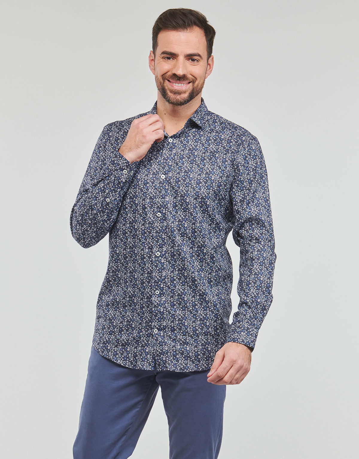 Textiel Heren Overhemden lange mouwen Jack & Jones JPRBLASCANDIC PRINT SHIRT L/S Multicolour