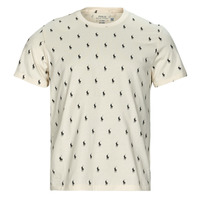 Textiel Heren T-shirts korte mouwen Polo Ralph Lauren SLEEPWEAR-S/S CREW-SLEEP-TOP Creme / Marine