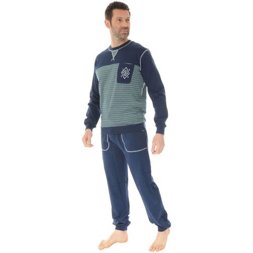 Textiel Heren Pyjama's / nachthemden Christian Cane SAHEL Blauw