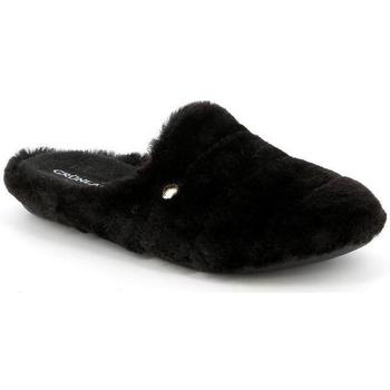 Schoenen Dames Leren slippers Grunland DSG-CI2662 Zwart