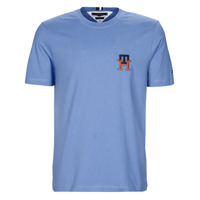 Textiel Heren T-shirts korte mouwen Tommy Hilfiger ESSENTIAL MONOGRAM TEE Blauw / Ciel