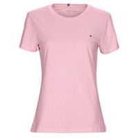 Textiel Dames T-shirts korte mouwen Tommy Hilfiger NEW CREW NECK TEE Roze