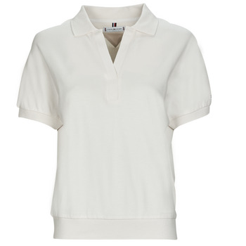 Textiel Dames Polo's korte mouwen Tommy Hilfiger RELAXED LYOCELL POLO SS Wit