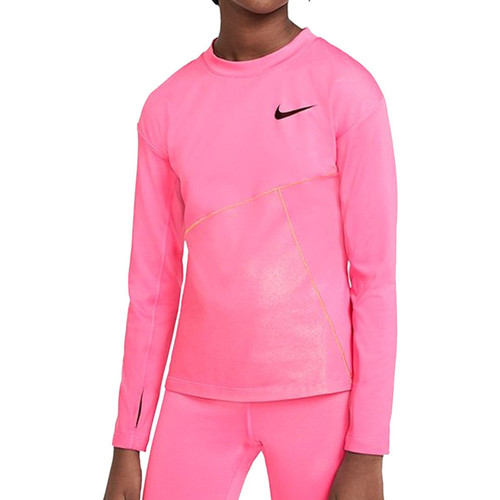 Textiel Meisjes T-shirts met lange mouwen Nike  Roze