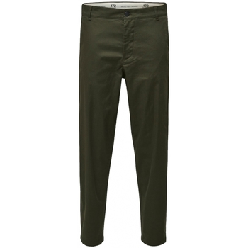 Textiel Heren Broeken / Pantalons Selected Slim Tape Repton 172 Flex Pants - Forest Night Groen