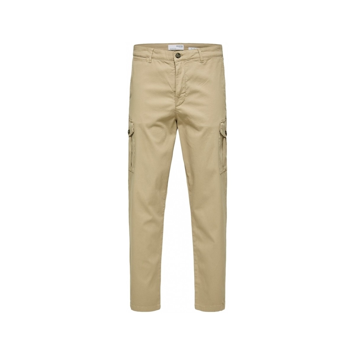 Textiel Heren Broeken / Pantalons Selected Slim Tapered Wick 172 Cargo Pants - Chinchilla Beige