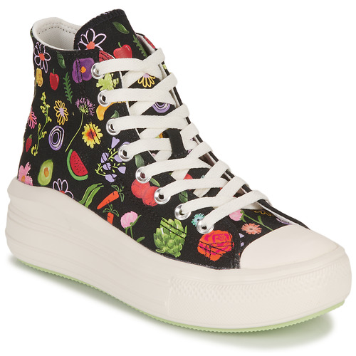Schoenen Dames Hoge sneakers Converse CHUCK TAYLOR ALL STAR MOVE-FESTIVAL- JUICY GREEN GRAPHIC Zwart / Multicolour