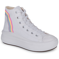 Schoenen Meisjes Hoge sneakers Converse CHUCK TAYLOR ALL STAR MOVE PLATFORM RAINBOW CLOUD HI Wit / Multicolour