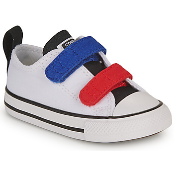 Schoenen Jongens Lage sneakers Converse INFANT CONVERSE CHUCK TAYLOR ALL STAR 2V EASY-ON SUMMER TWILL LO Wit / Blauw / Rood