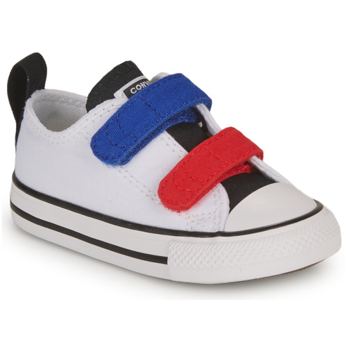 Schoenen Jongens Lage sneakers Converse INFANT CONVERSE CHUCK TAYLOR ALL STAR 2V EASY-ON SUMMER TWILL LO Wit / Blauw / Rood