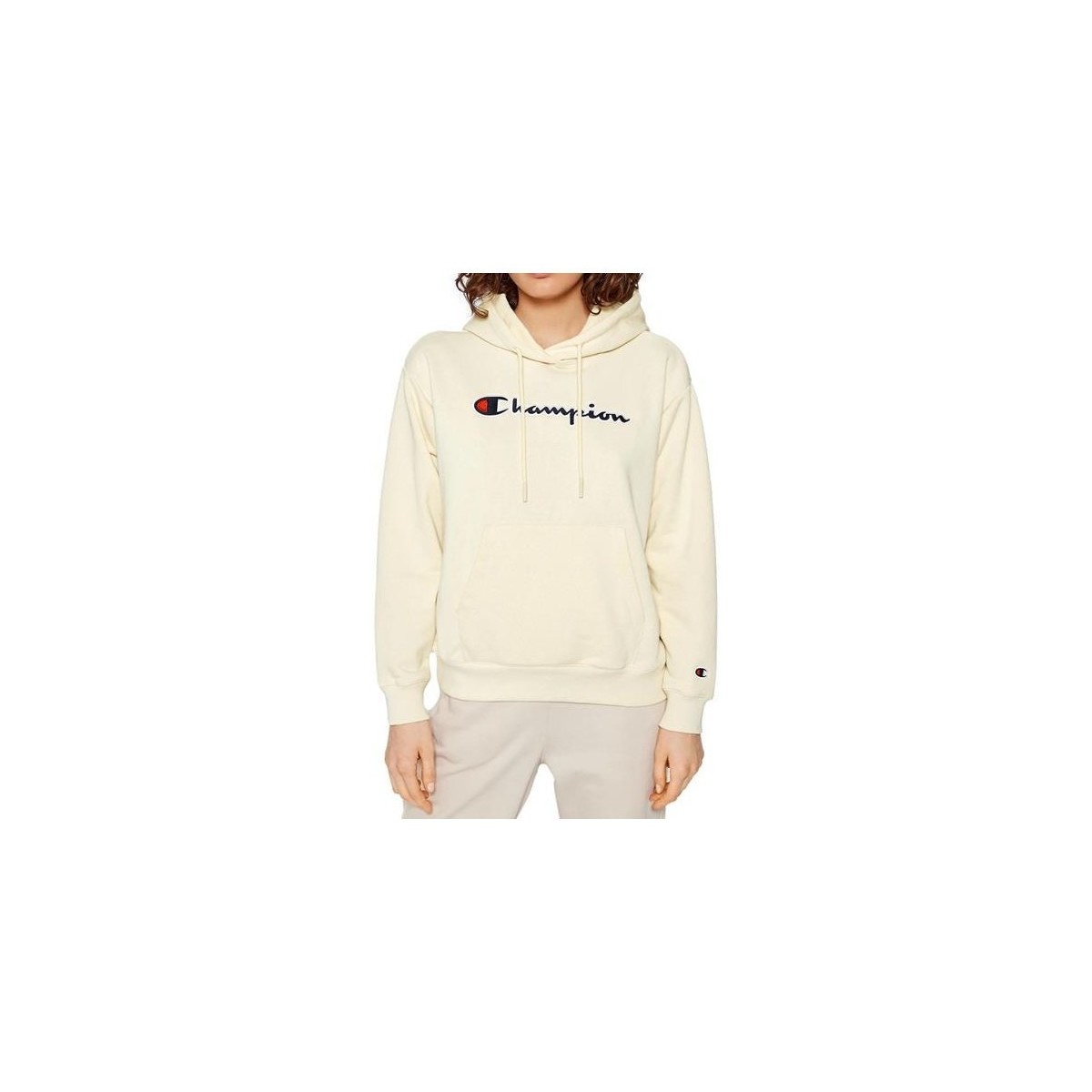 Textiel Dames Sweaters / Sweatshirts Champion Hooded Sweatshirt Creme