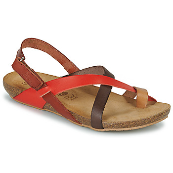 Schoenen Dames Sandalen / Open schoenen YOKONO IBIZA Brown / Rood