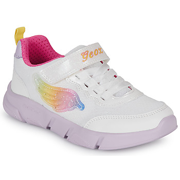 Schoenen Meisjes Lage sneakers Geox J ARIL GIRL D Wit / Roze