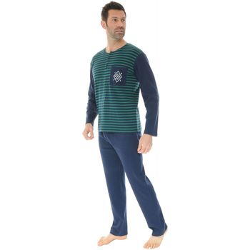 Textiel Heren Pyjama's / nachthemden Christian Cane SAMY Blauw