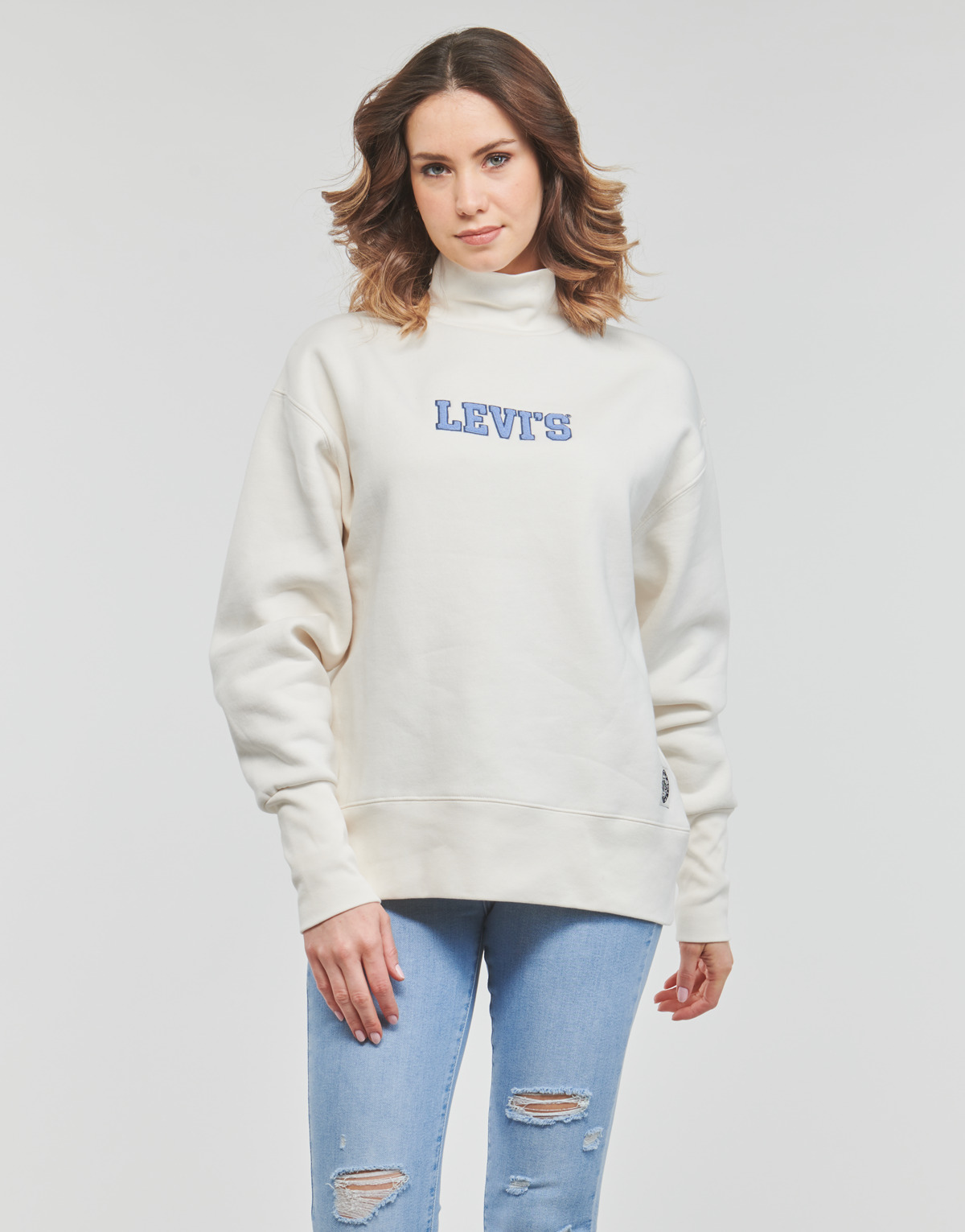Textiel Dames Sweaters / Sweatshirts Levi's GRAPHIC GARDENIA CREW Wit