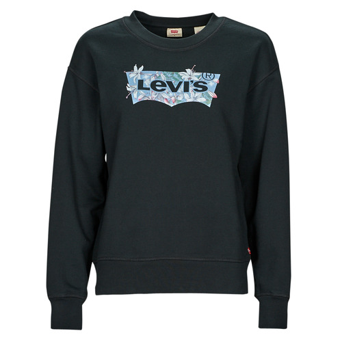 Textiel Dames Sweaters / Sweatshirts Levi's GRAPHIC STANDARD CREW Zwart