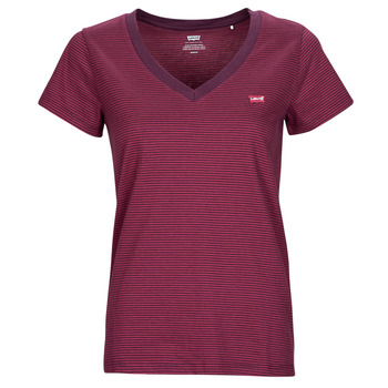 Textiel Dames T-shirts korte mouwen Levi's PERFECT VNECK Bordeaux