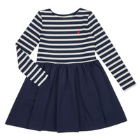 Textiel Meisjes Korte jurken Polo Ralph Lauren LS CN DR-DRESSES-DAY DRESS Marine / Wit