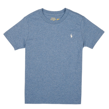 Textiel Jongens T-shirts korte mouwen Polo Ralph Lauren SS CN-TOPS-T-SHIRT Blauw