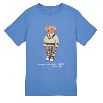 Textiel Kinderen T-shirts korte mouwen Polo Ralph Lauren SS CN-KNIT SHIRTS Blauw