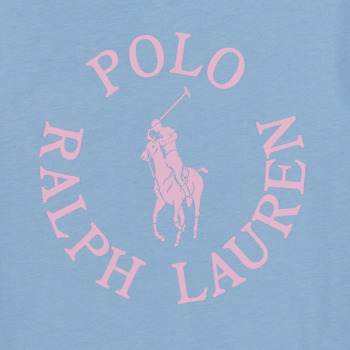 Polo Ralph Lauren SS GRAPHIC T-KNIT SHIRTS-T-SHIRT Blauw / Ciel / Roze