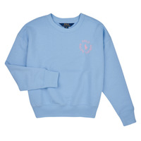 Textiel Meisjes Sweaters / Sweatshirts Polo Ralph Lauren BUBBLE PO CN-KNIT SHIRTS-SWEATSHIRT Blauw / Ciel / Roze