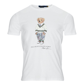 Textiel Heren T-shirts korte mouwen Polo Ralph Lauren T-SHIRT POLO BEAR AJUSTE EN COTON Wit