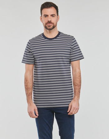 Selected SLHANDY STRIPE SS O-NECK TEE W Marine / Wit