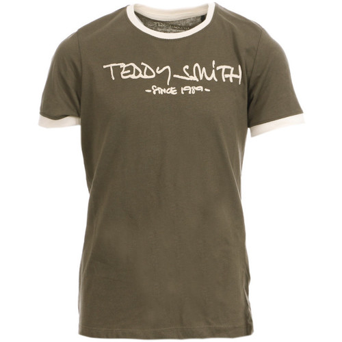 Textiel Jongens T-shirts korte mouwen Teddy Smith  Groen