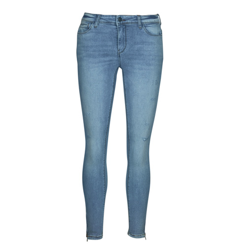 Textiel Dames Skinny jeans Noisy May NMKIMMY NW ANK DEST JEANS AZ237LB NOOS Blauw / Clair