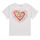 Textiel Meisjes T-shirts korte mouwen Desigual TS_HEART Wit / Multicolour