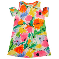 Textiel Meisjes Korte jurken Desigual VEST_CAMPO Wit / Multicolour