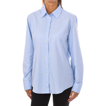 Textiel Dames T-shirts met lange mouwen Van Laack 90113M-715 Blauw
