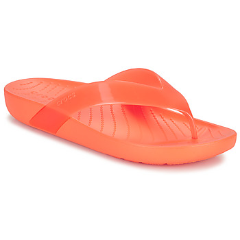 Schoenen Dames Slippers Crocs Crocs Splash Glossy Flip Orange