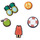 Accessoires Schoenen accessoires Crocs JIBBITZ HAPPY SUMMER 5 PACK Multicolour