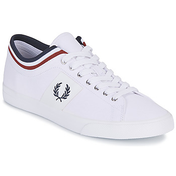 Schoenen Heren Lage sneakers Fred Perry UNDERSPIN TIPPED CUFF TWILL Wit / Marine