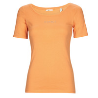 Textiel Dames T-shirts korte mouwen Esprit tee Orange
