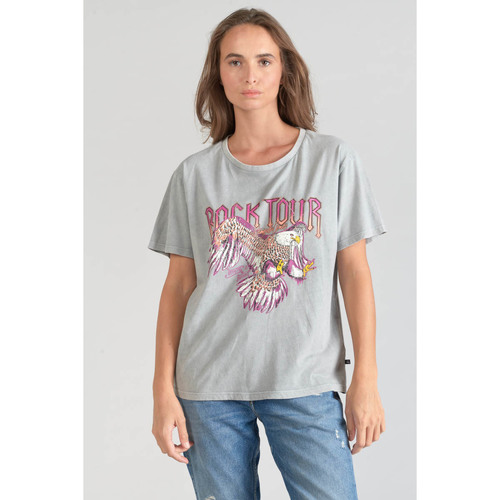 Textiel Dames T-shirts & Polo’s Le Temps des Cerises T-shirt NIXON Grijs