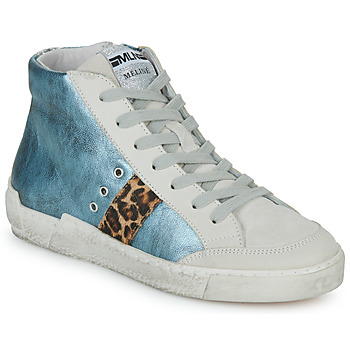 Schoenen Dames Hoge sneakers Meline NKC1151 Blauw / Leopard