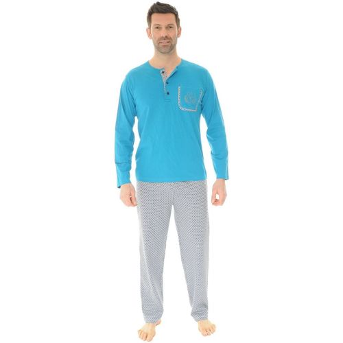 Textiel Heren Pyjama's / nachthemden Christian Cane SHAWN Blauw