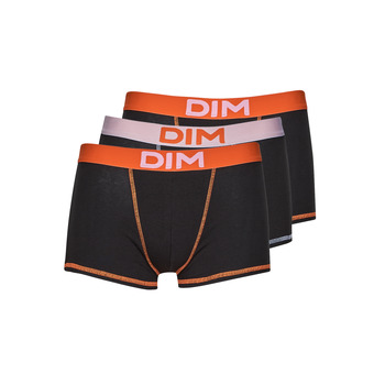 Ondergoed Heren Boxershorts DIM MIX & COLORS BOXER PACK X3 Zwart / Orange