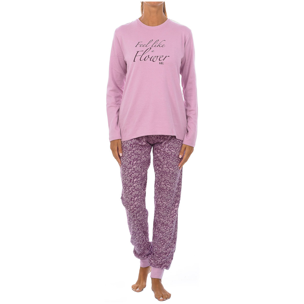 Textiel Dames Pyjama's / nachthemden Kisses&Love KL45195 Violet