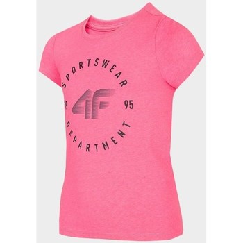 Textiel Meisjes T-shirts korte mouwen 4F JTSD003 Roze