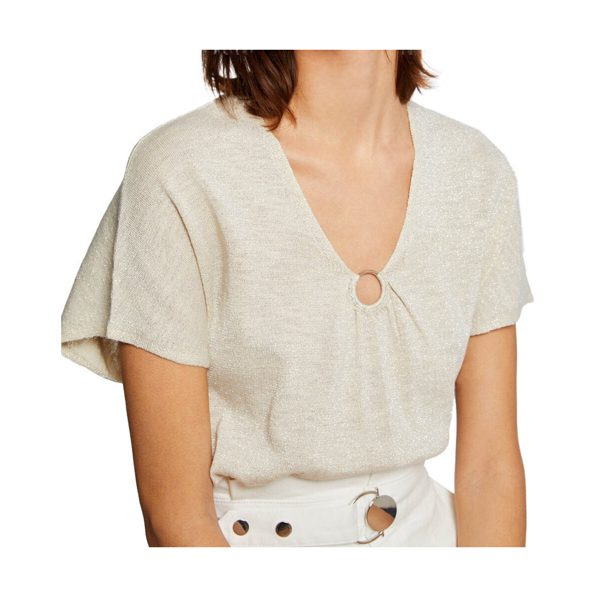 Textiel Dames T-shirts & Polo’s Morgan  Beige